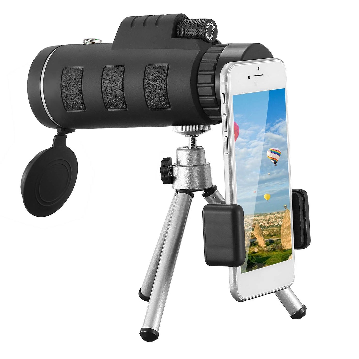 40x40 HD Optical Monocular Telescope w/ FMC Lens Low Light Vision Scope Phone Holder Tripod Compass