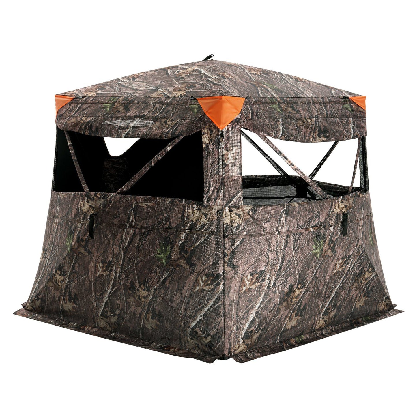 VEVOR Hunting Blind, 270° See Through Ground Blind, 4-5 Person Pop Up Deer Blind for Hunting with Carrying Bag, Portable Resilient Hunting Tent, One-Way See-Through Mesh for Turkey and Deer Hunting