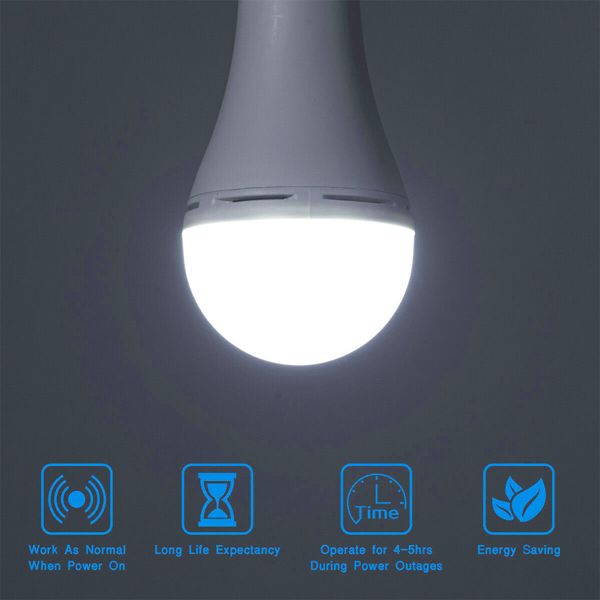 E27 Emergency Bulbs Rechargeable LED Light with Battery Backup LED Bulb 12W