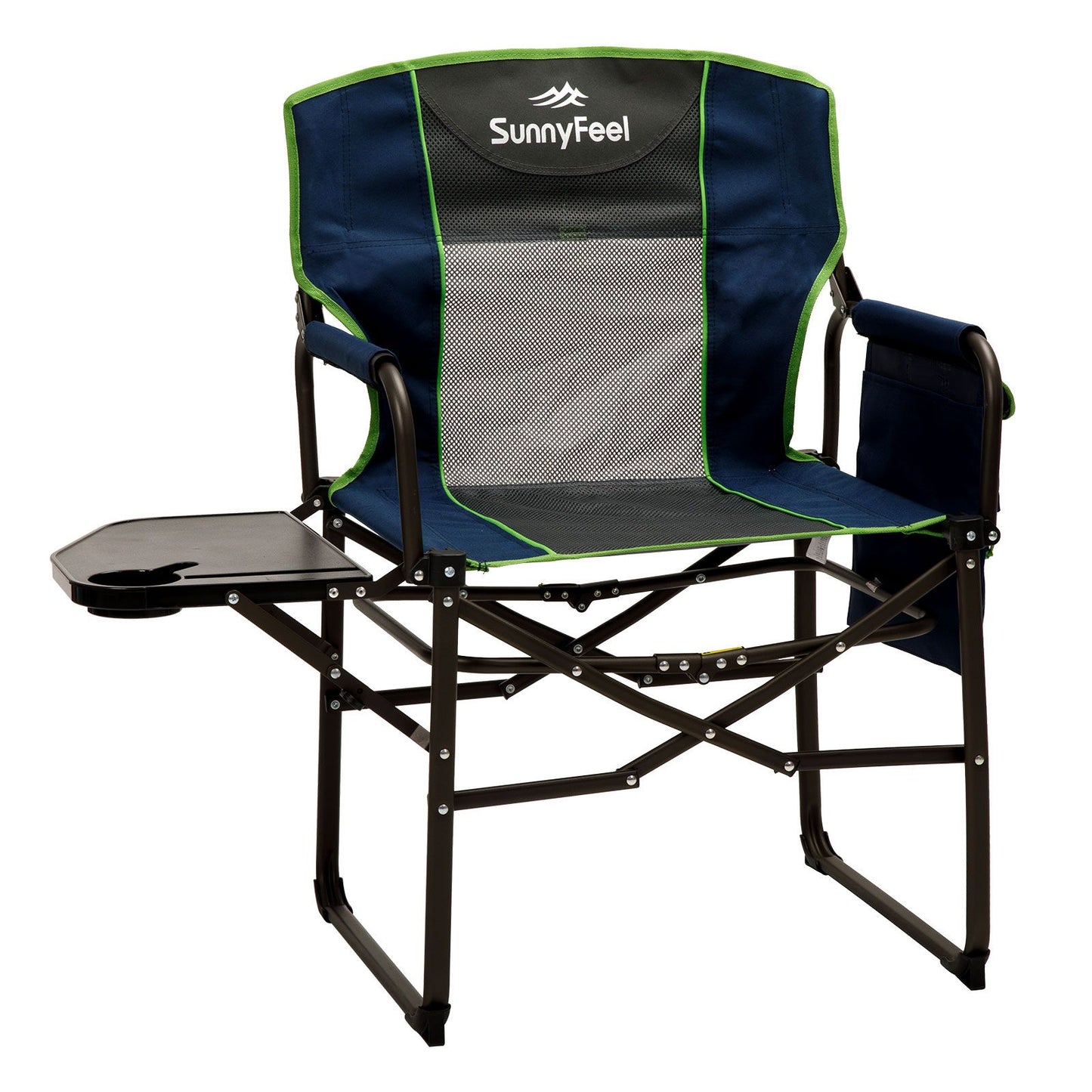 Camping Directors Chair, Heavy Duty,Oversized Portable Folding Chair with Side Table, Pocket for Beach, Fishing,Trip,Picnic,Lawn,Concert Outdoor Foldable Camp Chairs