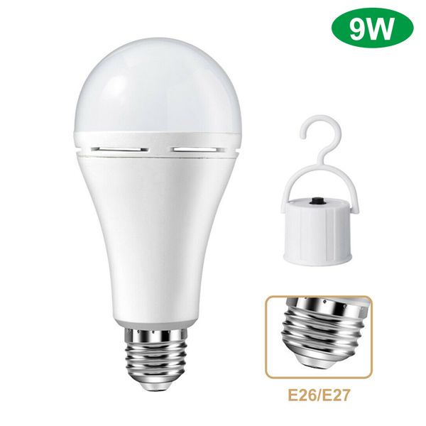 E27 Emergency Bulbs Rechargeable LED Light with Battery Backup LED Bulb 9W