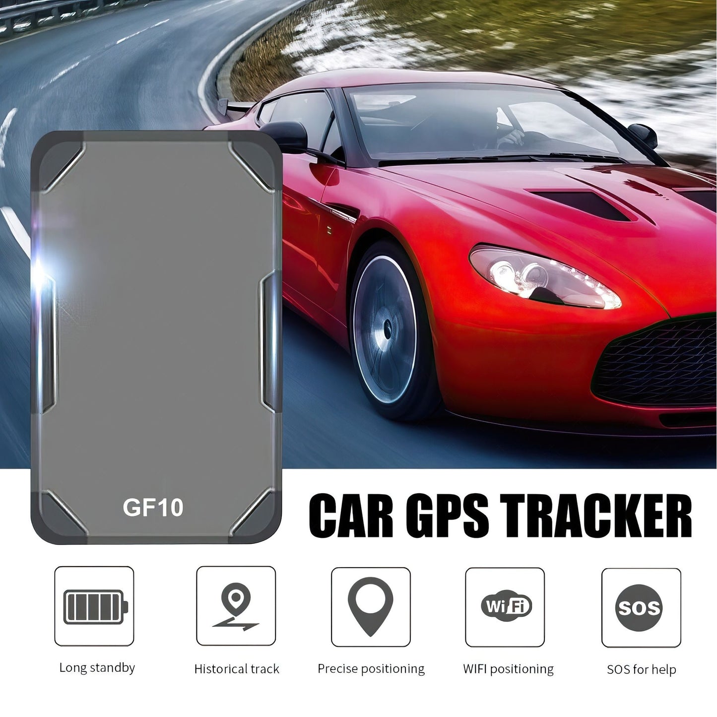 Car GPS Tracking System Realtime Locator with Emergency Notifier Button