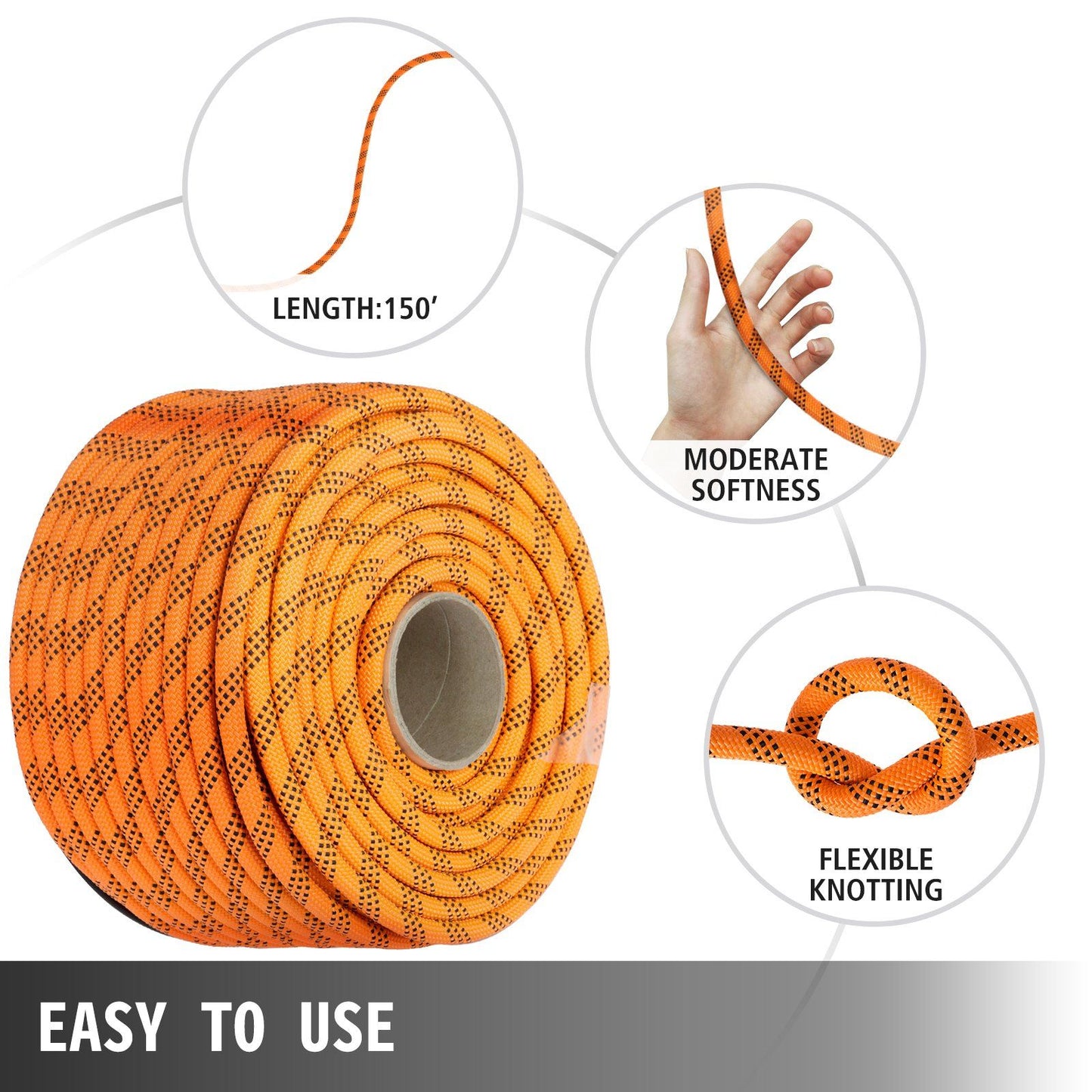 Dacron Rope Emergency Rappelling Double Braid Polyester Rope