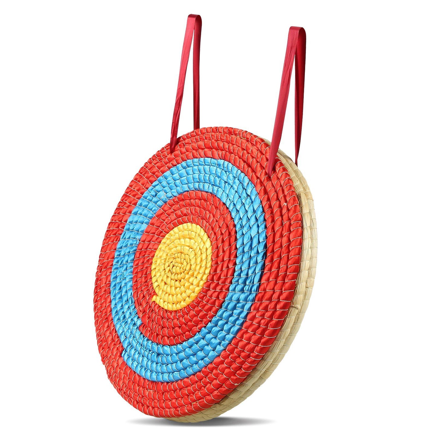 VEVOR Archery Target, 3 Layers 20" Arrow Target, Traditional Solid Straw Round Archery Target Shooting Bow, Hand-Made Arrows Target, Coloured Rope Target for Backyard Outdoor Hunting Shooting Practice