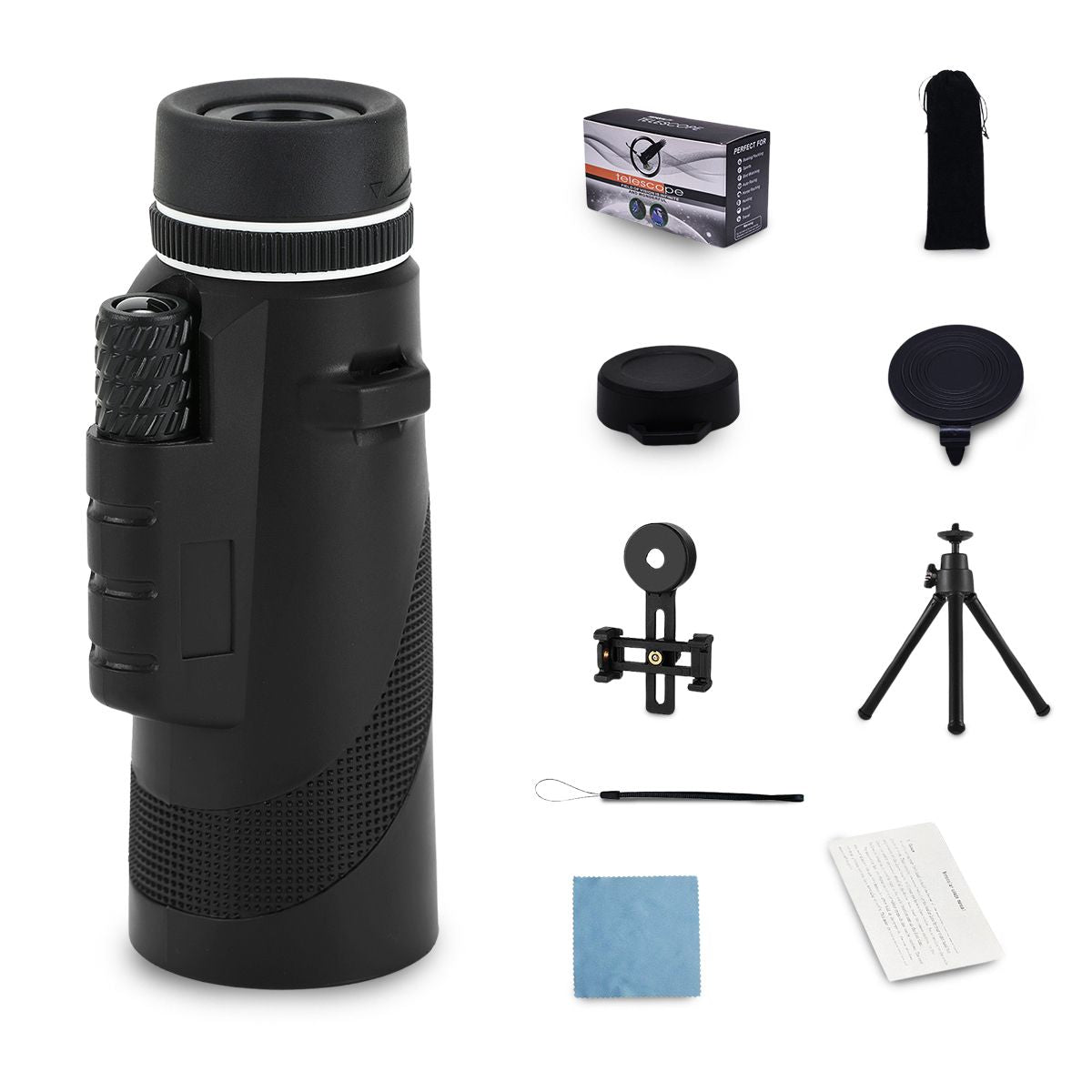 Monocular 40×60 Hd Shimmering Multifunction Monocular with Phone Tripod & Night Vision Telescope