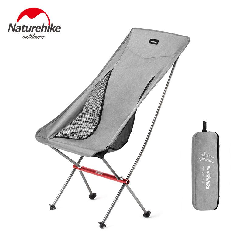 Naturehike Folding Picnic Chair Outdoor Portable Lightweight Camping Chair Backpack Fishing Chair Foldable High Beach Chair YL06