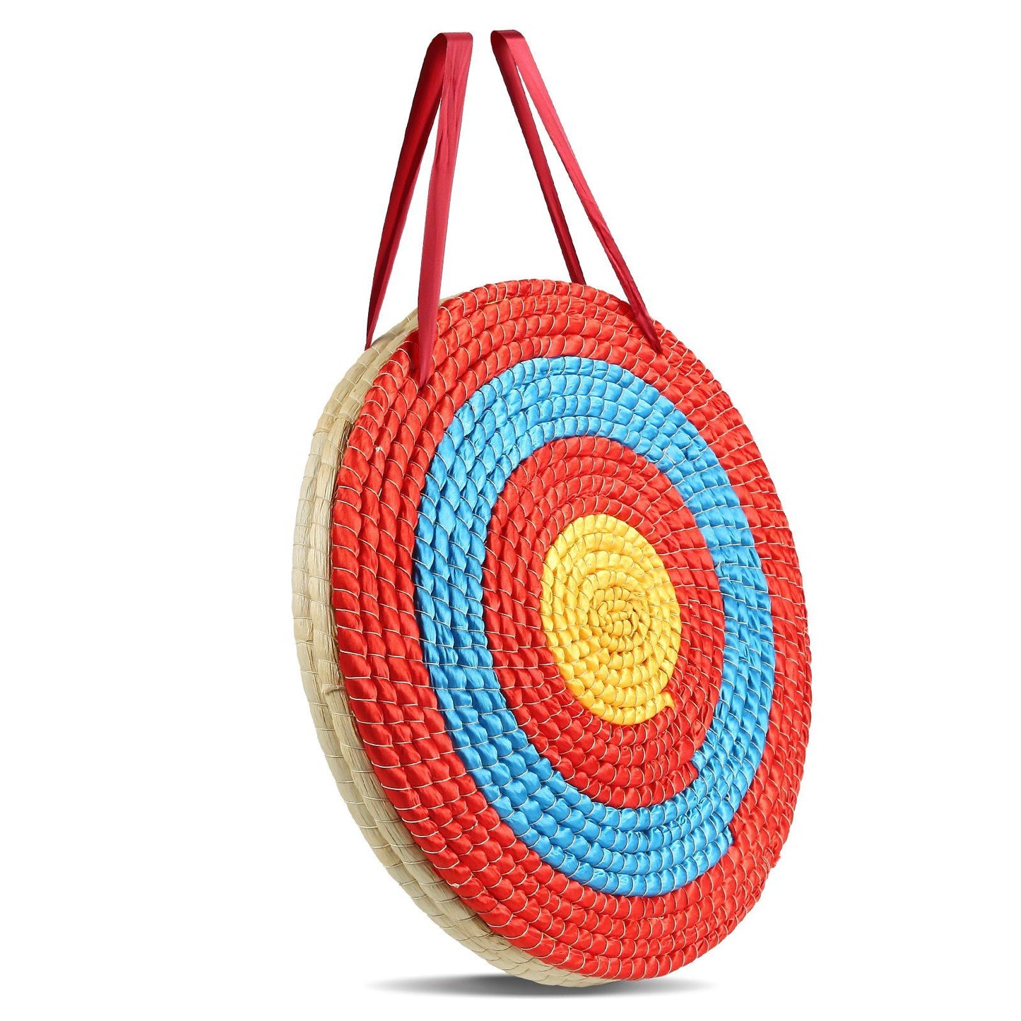 VEVOR Archery Target, 3 Layers 20" Arrow Target, Traditional Solid Straw Round Archery Target Shooting Bow, Hand-Made Arrows Target, Coloured Rope Target for Backyard Outdoor Hunting Shooting Practice