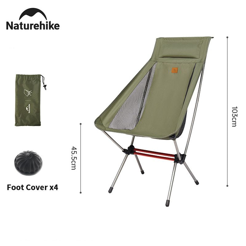 Naturehike Beach Chair High Fishing Chair Folding Chair Ultralight Camping Chair Portable Outdoor Chairs Picnic Travel Chair