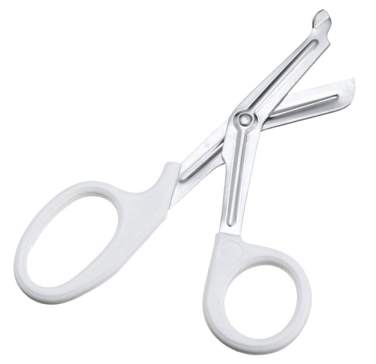 White Trauma Shears 7,25 Inches. Stainless Steel Medical Scissors with Non-Stick Blades. Bandage Scissors for Nurses. Medical Shears for EMT. Emergency Shears. Trauma Shears for Nurses