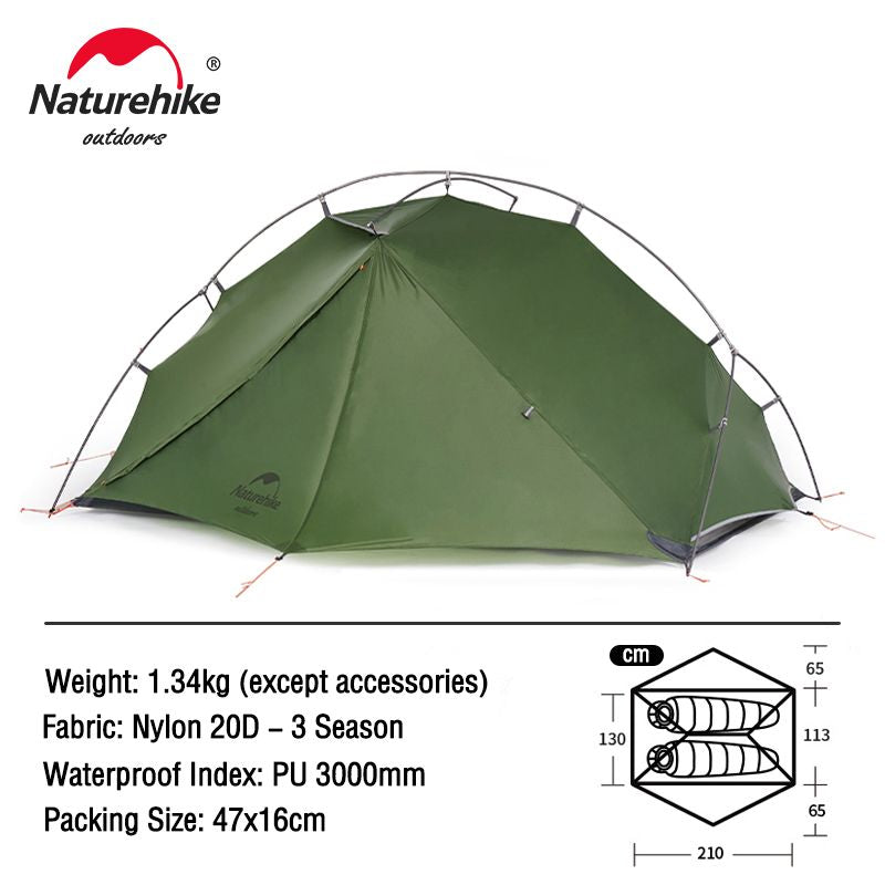 Naturehike Tent VIK Ultralight Camping Tents 1person 2person Cycling Tent Waterproof portable Travel Tent