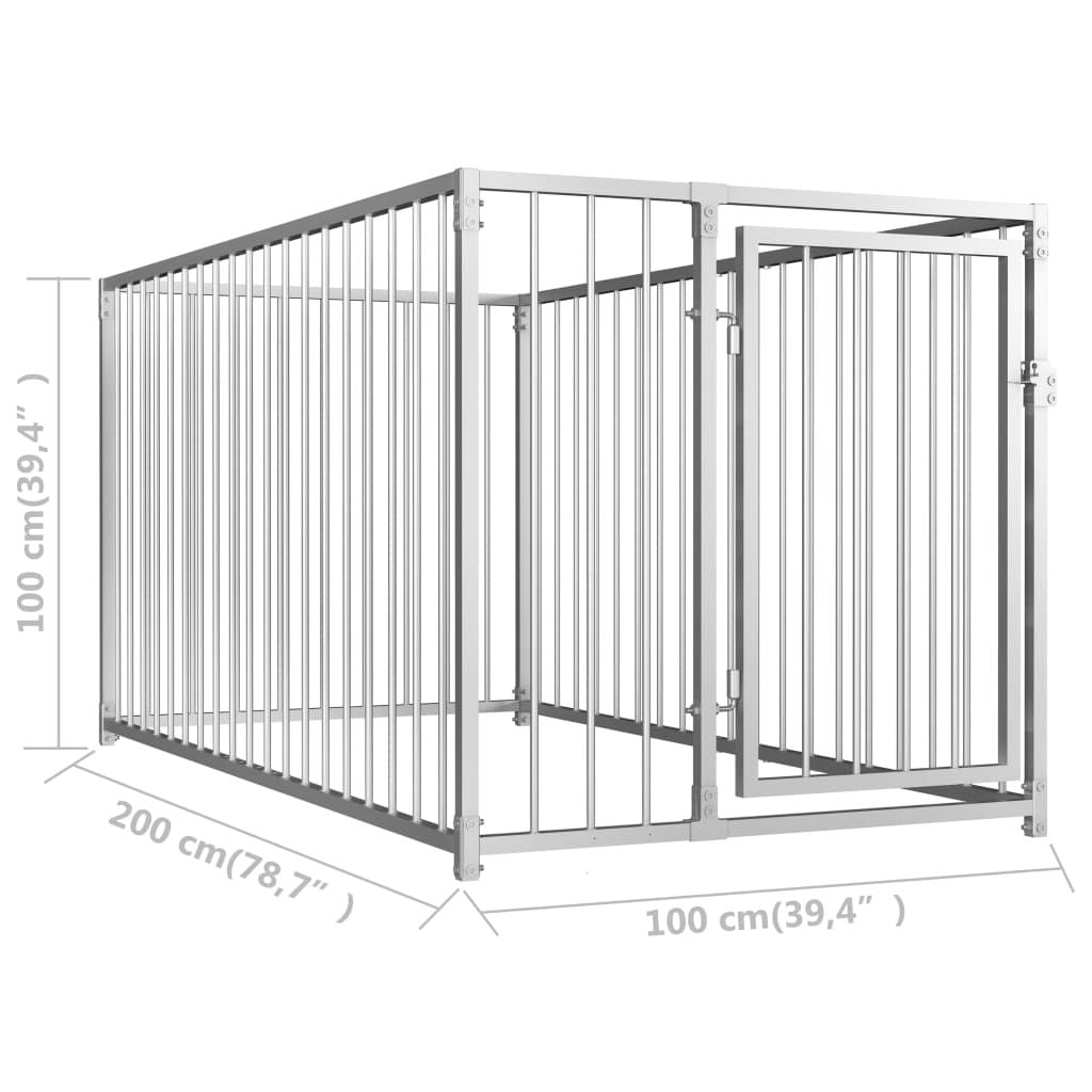 Outdoor Dog Kennel 39.4"x78.7"x39.4"