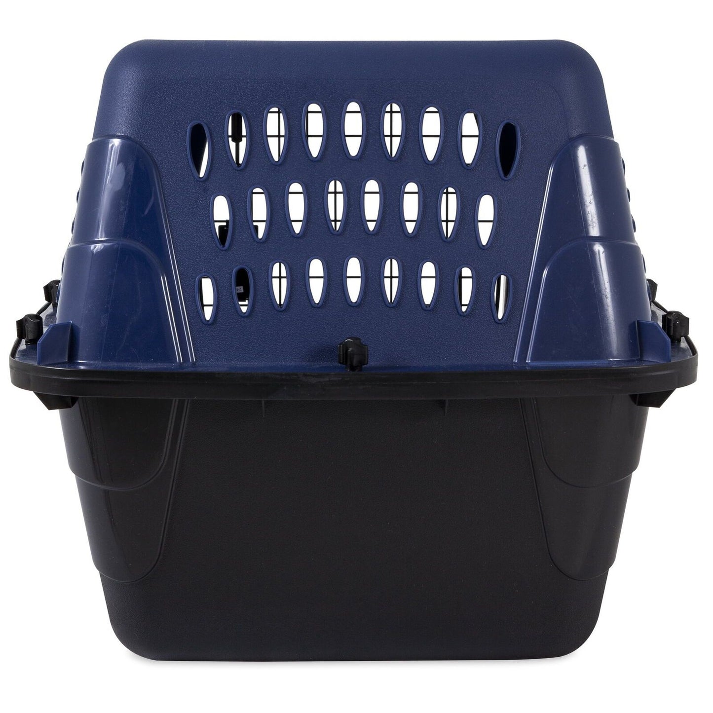 24in Hard-Sided Plastic Cat Dog Kennel Pet Carrier Crate 2-Door Topload Blue