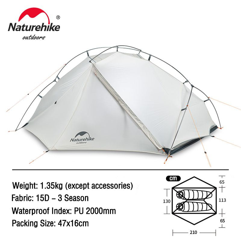 Naturehike Tent VIK Ultralight Single Tent Waterproof Camping Tent Outdoor Hiking Tent 1 People 2 People Travel Cycling Tent