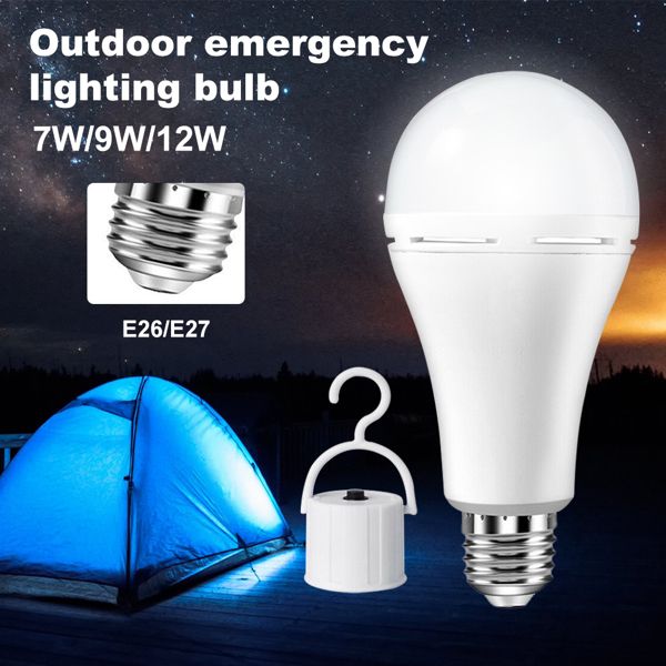 E27 Emergency Bulbs Rechargeable LED Light with Battery Backup LED Bulb 12W