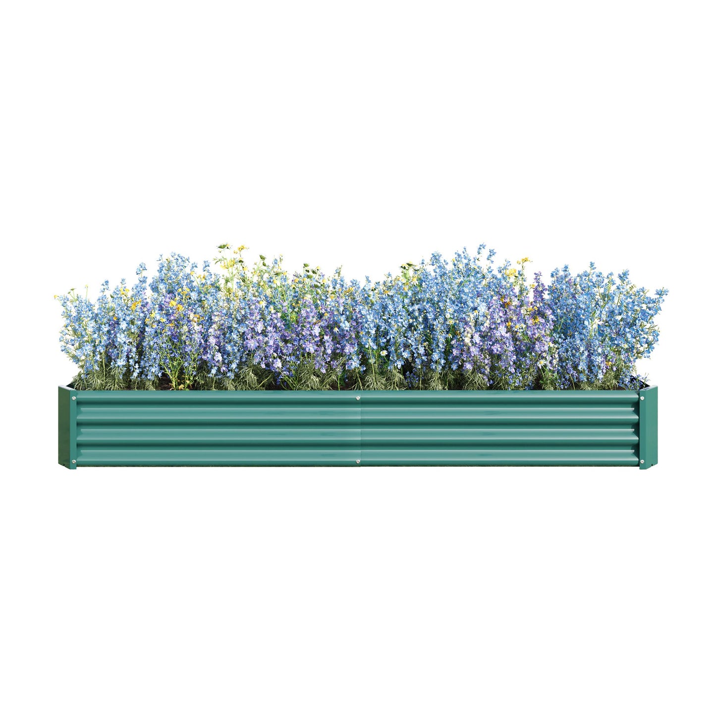 Raised Garden Bed Kit - Metal Raised Bed Garden7.6x3.7x0.98ft for Flower Planters;  Vegetables Herb Black