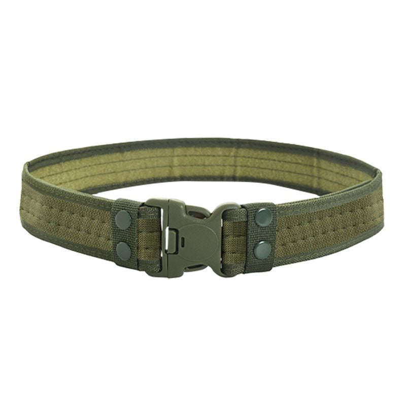 1pc Men's Outdoor Canvas Belt 2 Inch Wide Plastic Buckle Military Tactical Waist Belt Work Belt