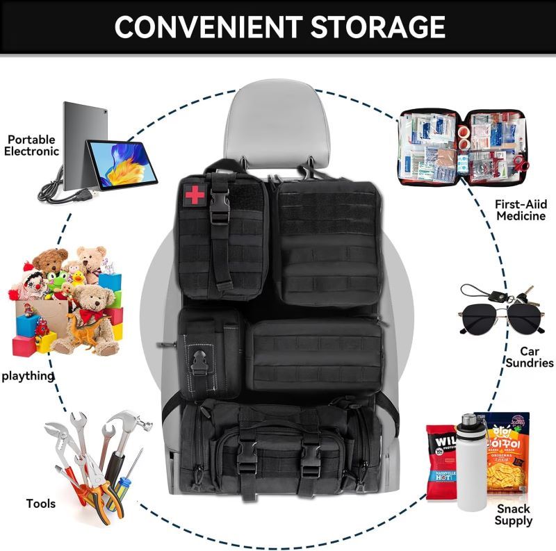 Universal Tactical Seat Back Organizer for Most Vehicel