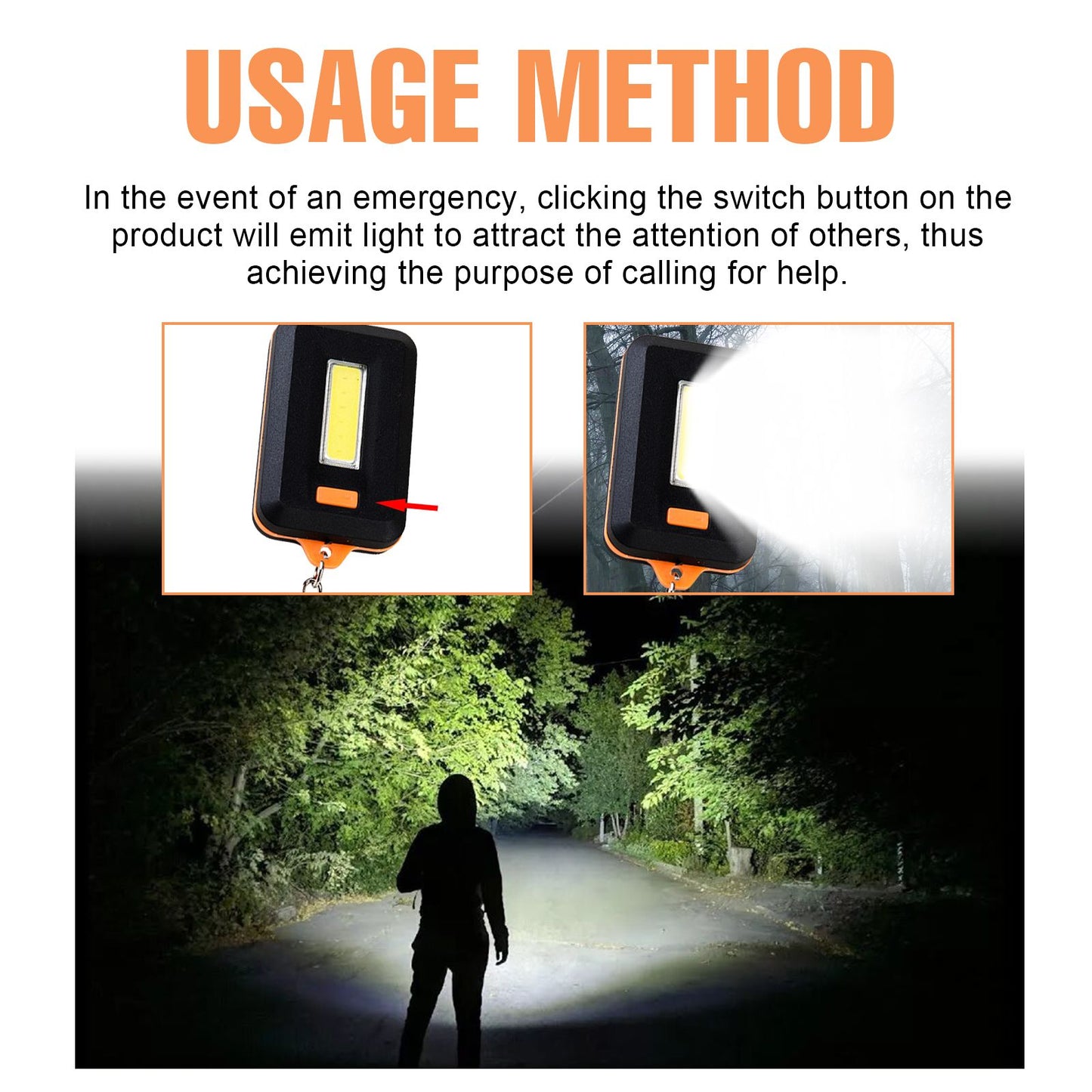 Multi-Functional Portable Strong Light Lighting Outdoor Cycling Fishing Portable Emergency Light Light Flashlight Multipurpose Hand Light