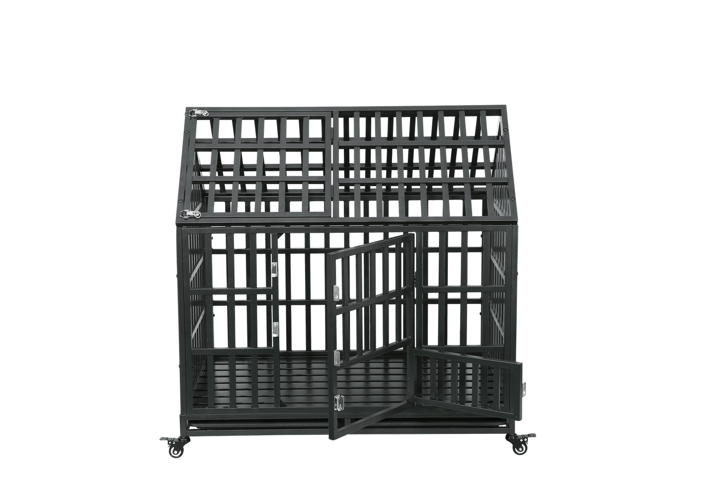 Heavy Duty Dog Cage pet Crate with Roof