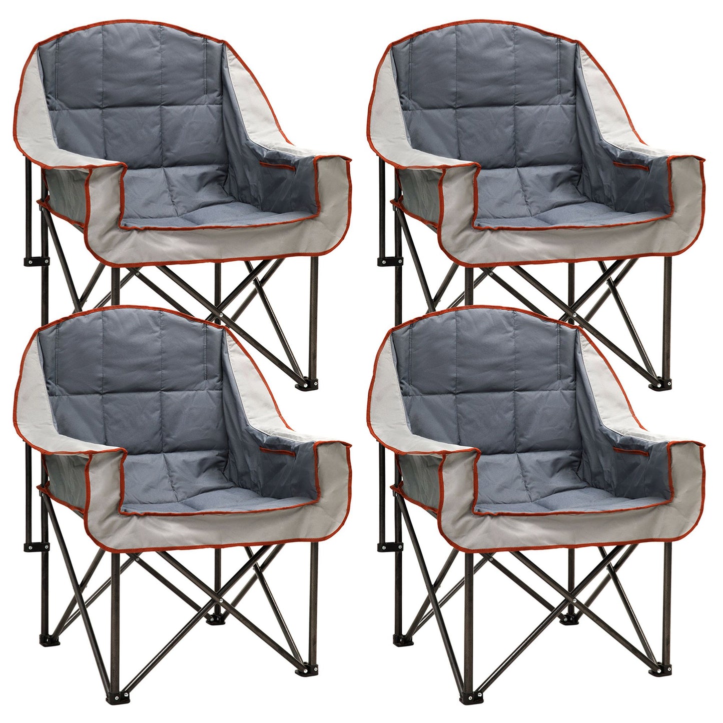 SUNNYFEEL Oversized XL Padded Camping Chair, Portable, Folding, Large Camp Lounge Chairs, Outdoor Sofa Chair High Back for Fishing, Patio Party, Lawn, Sports