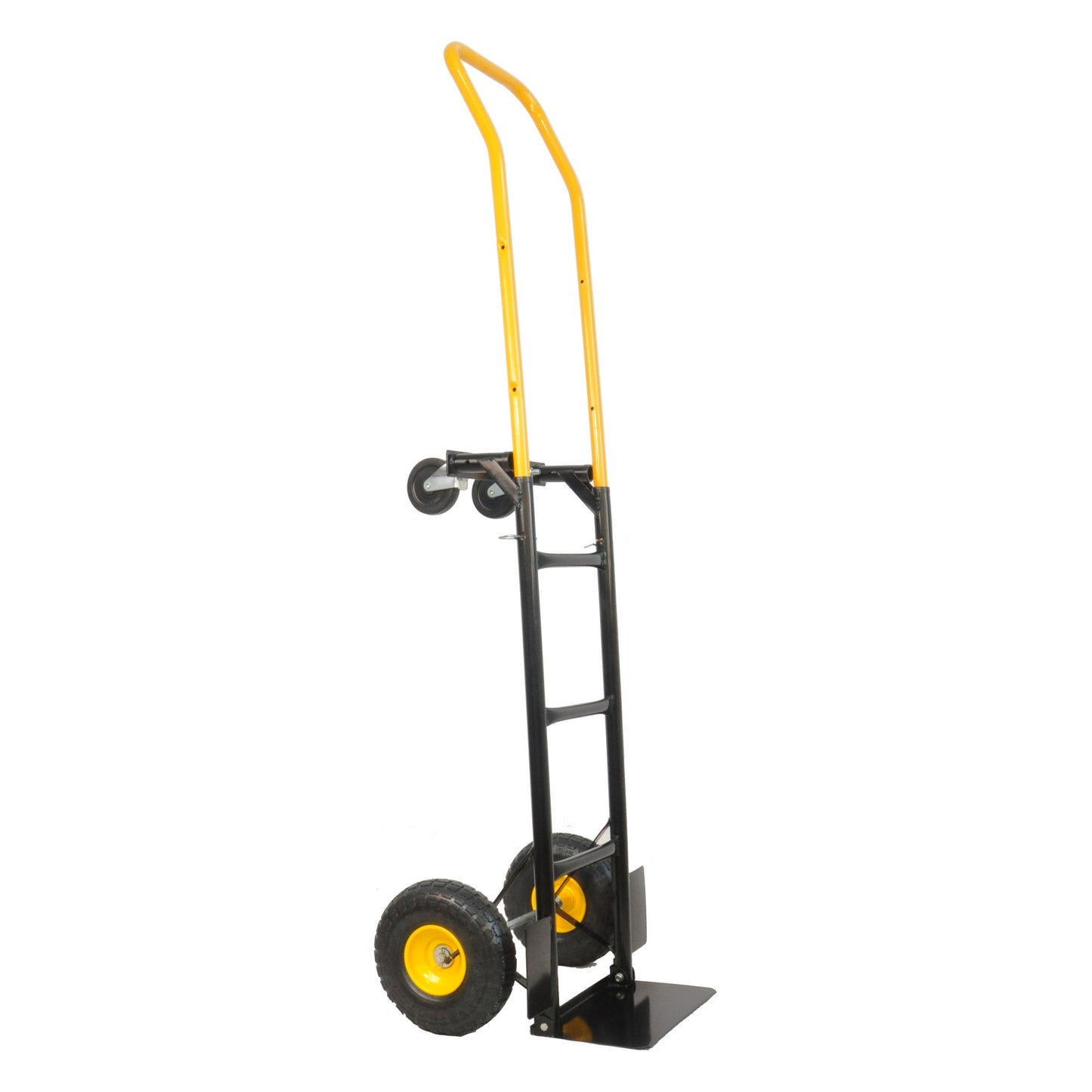 Hand Truck Dual Purpose 2 Wheel Dolly Cart and 4 Wheel Push Cart with Swivel Wheels 330 Lbs Capacity Heavy Duty Platform Cart for Moving/Warehouse/Garden/Grocery