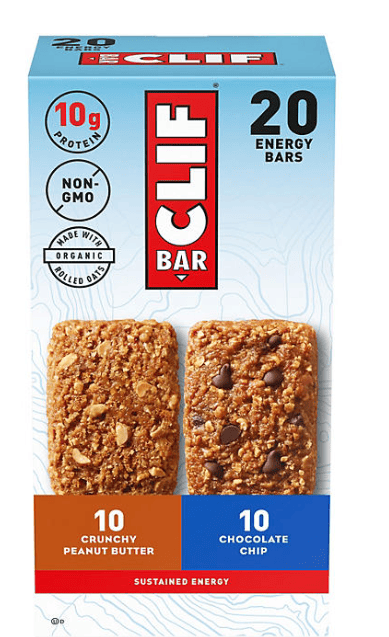 CLIF Bar Variety Pack 2.4 oz, 20 ct.