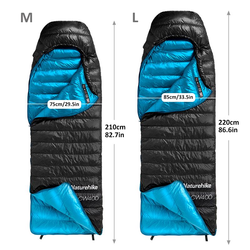 Naturehike cw400 Sleeping Bag Lightweight Goose Down Winter Warm Sleeping Bag Ultralight Outdoor Hiking Camping Travel Equipment