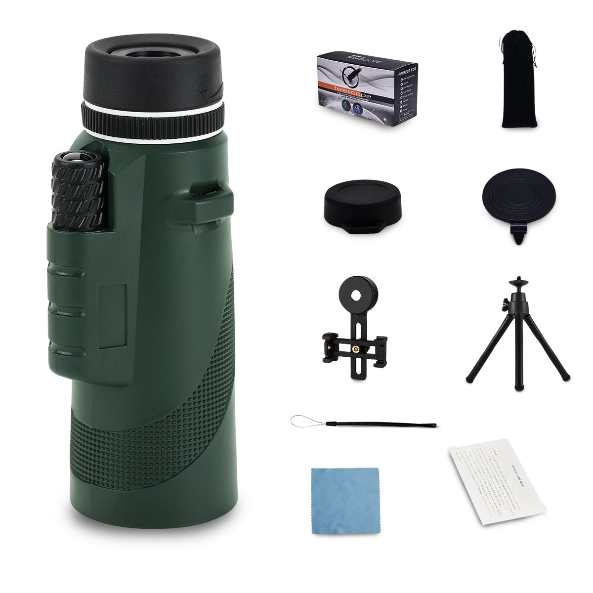 Monocular 40×60 Hd Shimmering Multifunction Monocular with Phone Tripod & Night Vision Telescope