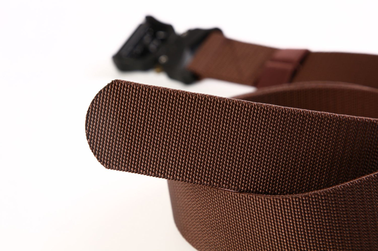 Quick Release Buckle Tactical Belt Military Hiking Rigger Nylon Web Work Belt Heavy Duty Work Belt Stretch Strap ((Coffee)