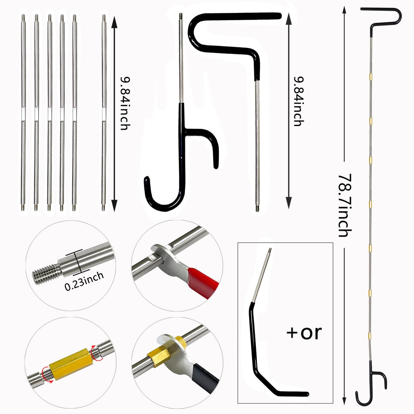 Car emergency use kit, camping lamp maintenance lamp bracket, brake caliper hook, fifth wheel pin puller, multi-functional vehicle maintenance parts bracket, auto parts, outdoor supplies