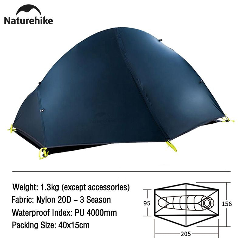 Naturehike Camping Tent 1 Person Ultralight Waterproof Cycling Tent 3 Season Outdoor Travel Fishing Tent Hiking Backpacking Tent