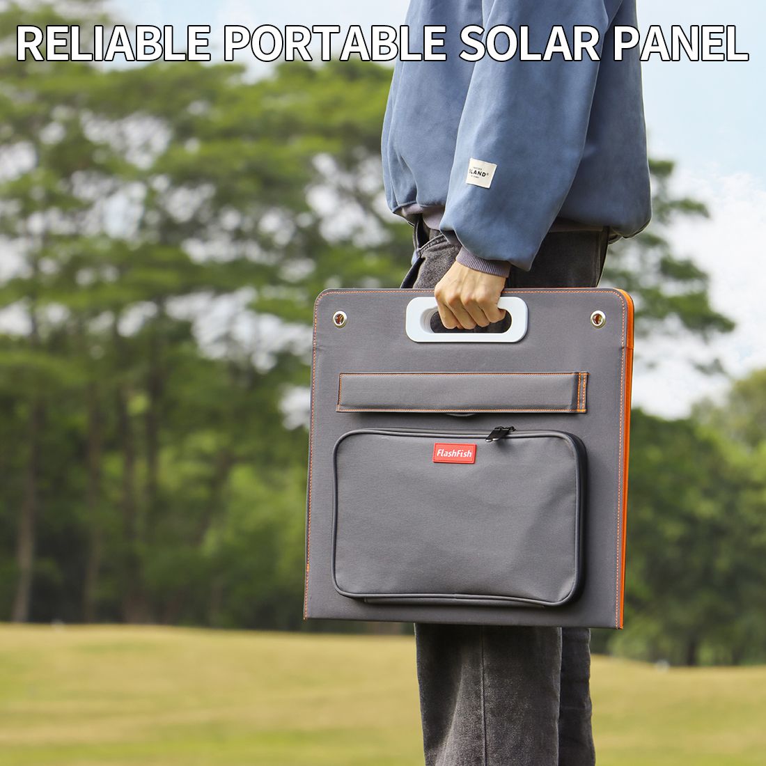 60W 18V Portable Solar Panel;  Flashfish Foldable Solar Charger with 5V USB 18V DC Output Compatible with Portable Generator;  Smartphones;  Tablets and More