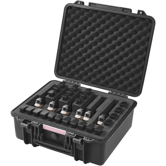 VEVOR Hard Pistol Cases with Pre-cut Lining Lockable Pistol Case for 6 Pistol