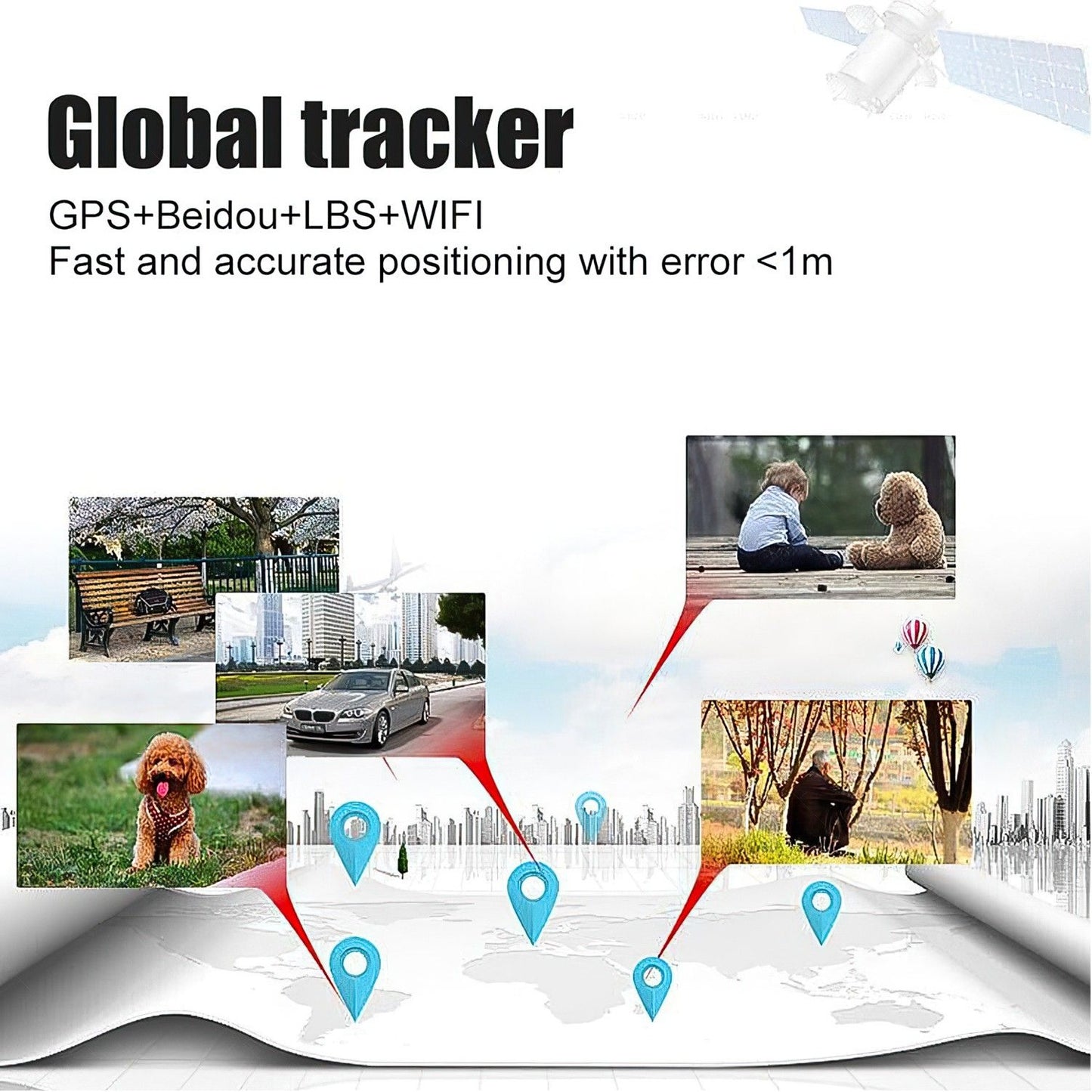 Car GPS Tracking System Realtime Locator with Emergency Notifier Button