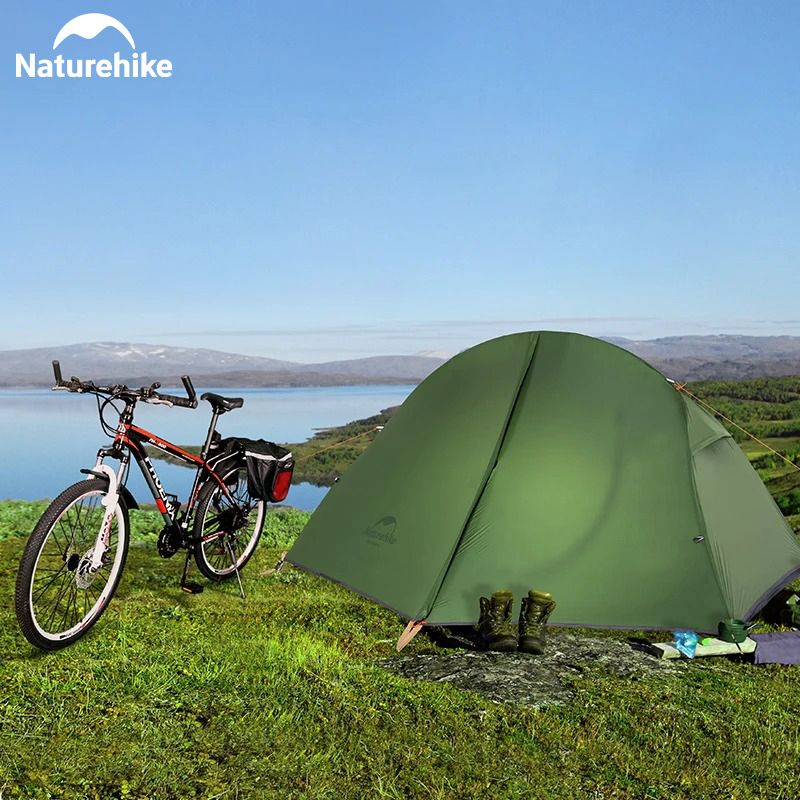 Naturehike Cycling Tent 1 Person Tent Ultralight Bicycle Tent Double Layer Fishing 4 Season Tent Waterproof Outdoor Camping Tent