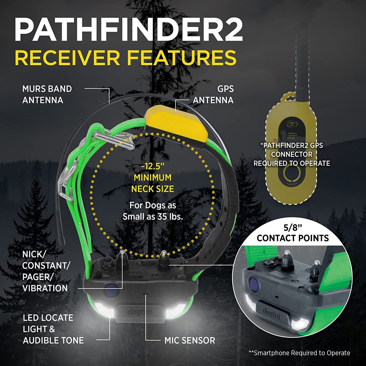 Dogtra Pathfinder 2 GPS Dog Tracker & Training Collar - Green