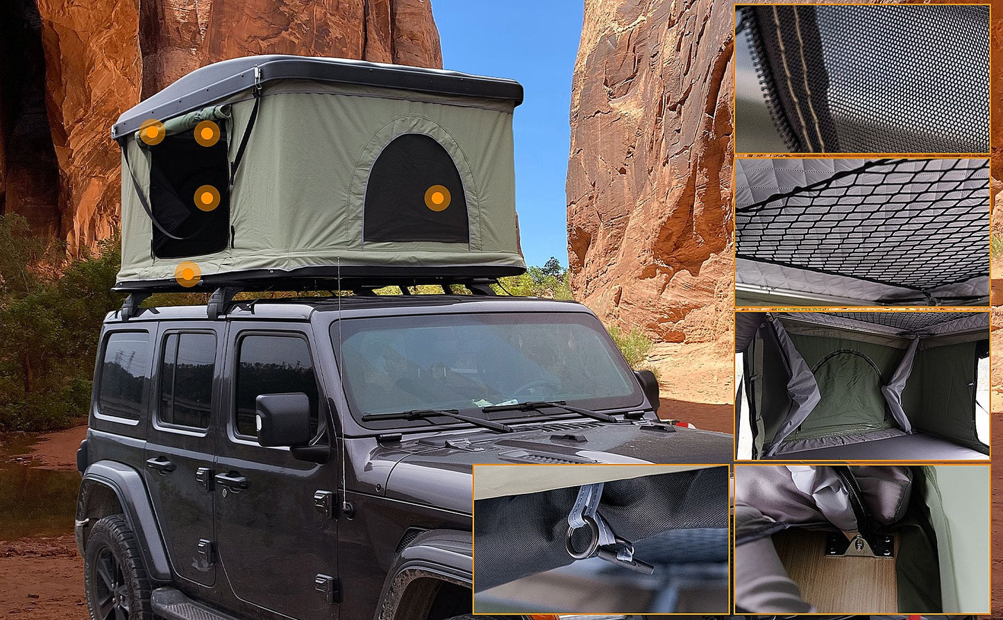 Trustmade Hard Shell Rooftop Tent 2mins Setup 100% Waterproof 50mm Mattress Pick Up Available