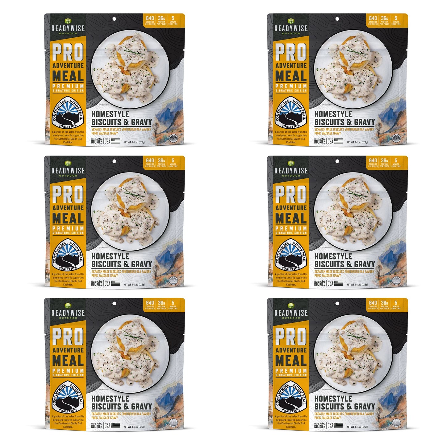 6 CT ReadyWise Pro Adventure Meal Homestyle Biscuits & Gravy with Sausage