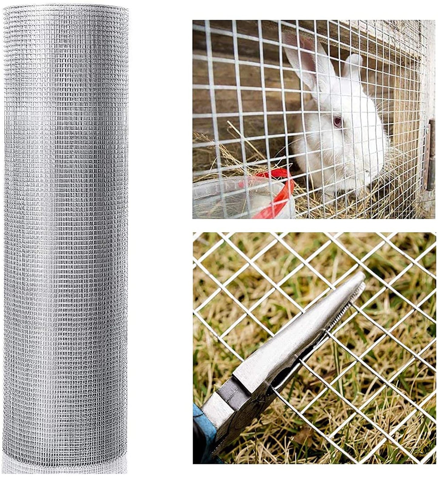 48inx100ft 1/2 in 19 Gauge Hardware Cloth Welded Cage Wire Chicken Fence mesh Rolls Square Chicken Wire Netting Raised Garden Rabbit Fence Snake Fencing Rodent Animals