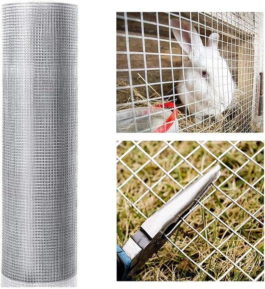 48inx100ft 1/2 in 19 Gauge Hardware Cloth Welded Cage Wire Chicken Fence mesh Rolls Square Chicken Wire Netting Raised Garden Rabbit Fence Snake Fencing Rodent Animals