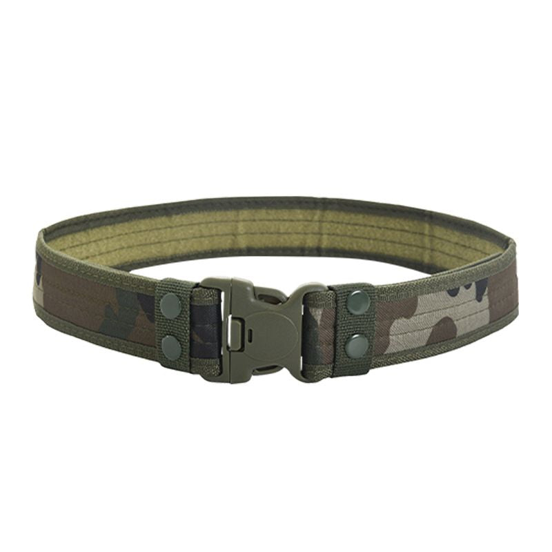 1pc Men's Outdoor Canvas Belt 2 Inch Wide Plastic Buckle Military Tactical Waist Belt Work Belt