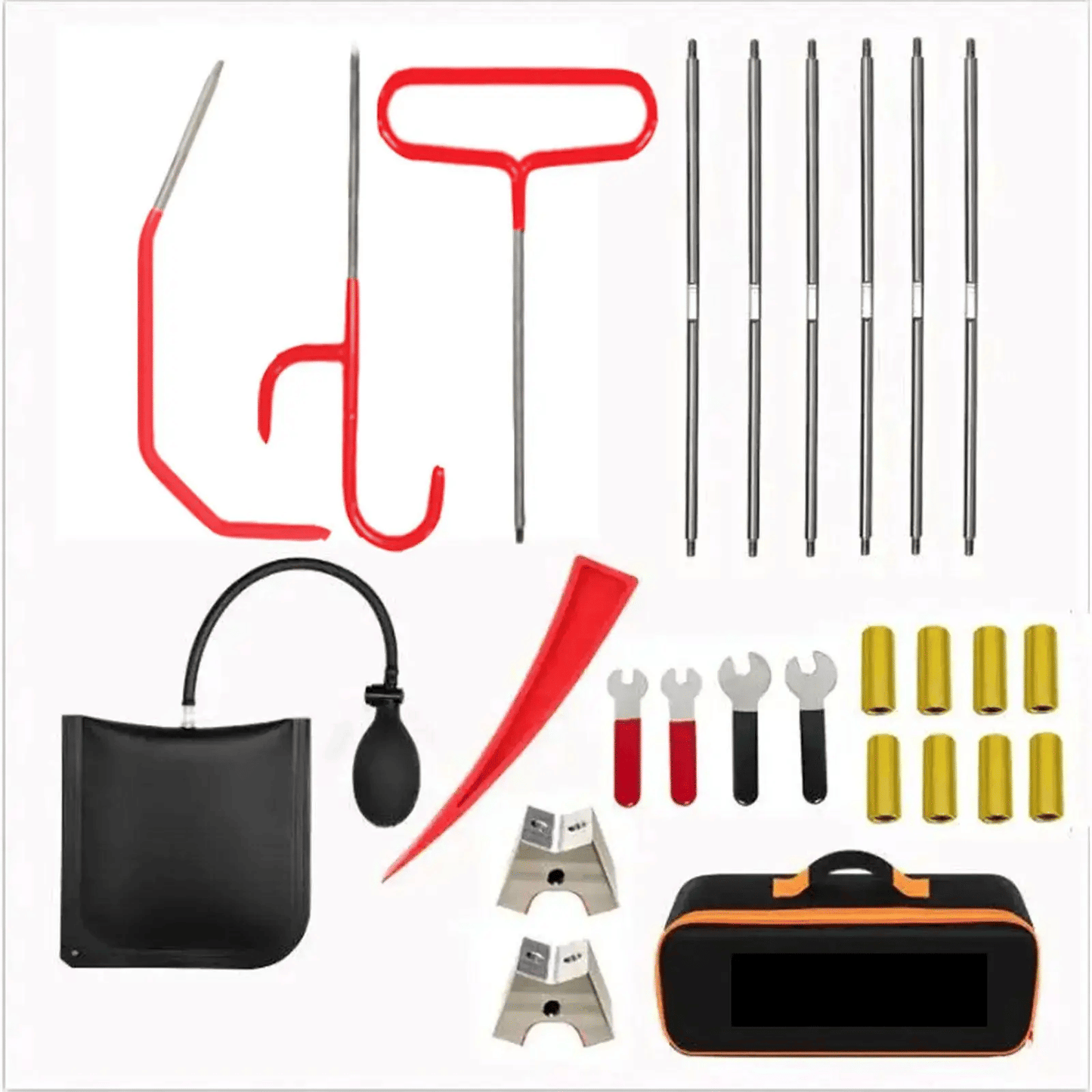 26 pieces of car emergency use kit, camping lamp maintenance lamp bracket, brake caliper hook, fifth wheel pin puller, multi-functional car maintenance parts bracket, auto parts, outdoor supplies