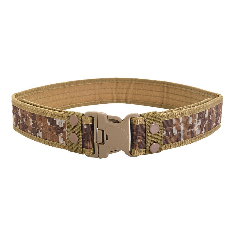 1pc Men's Outdoor Canvas Belt 2 Inch Wide Plastic Buckle Military Tactical Waist Belt Work Belt