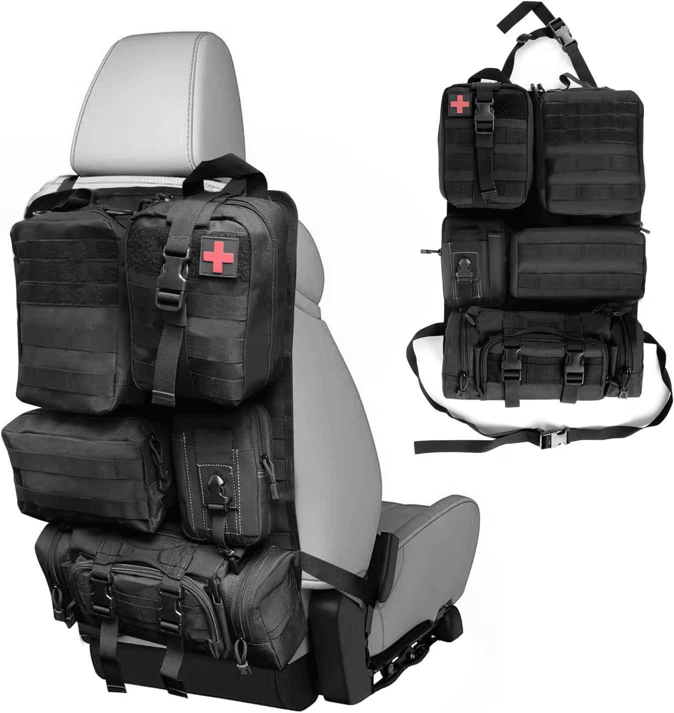 Universal Tactical Car Seat Back Molle Panel Organizer