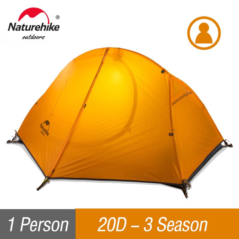 Naturehike Cycling Backpack Tent Ultralight 20D/210T For 1 Person Camping Tent NH18A095-D