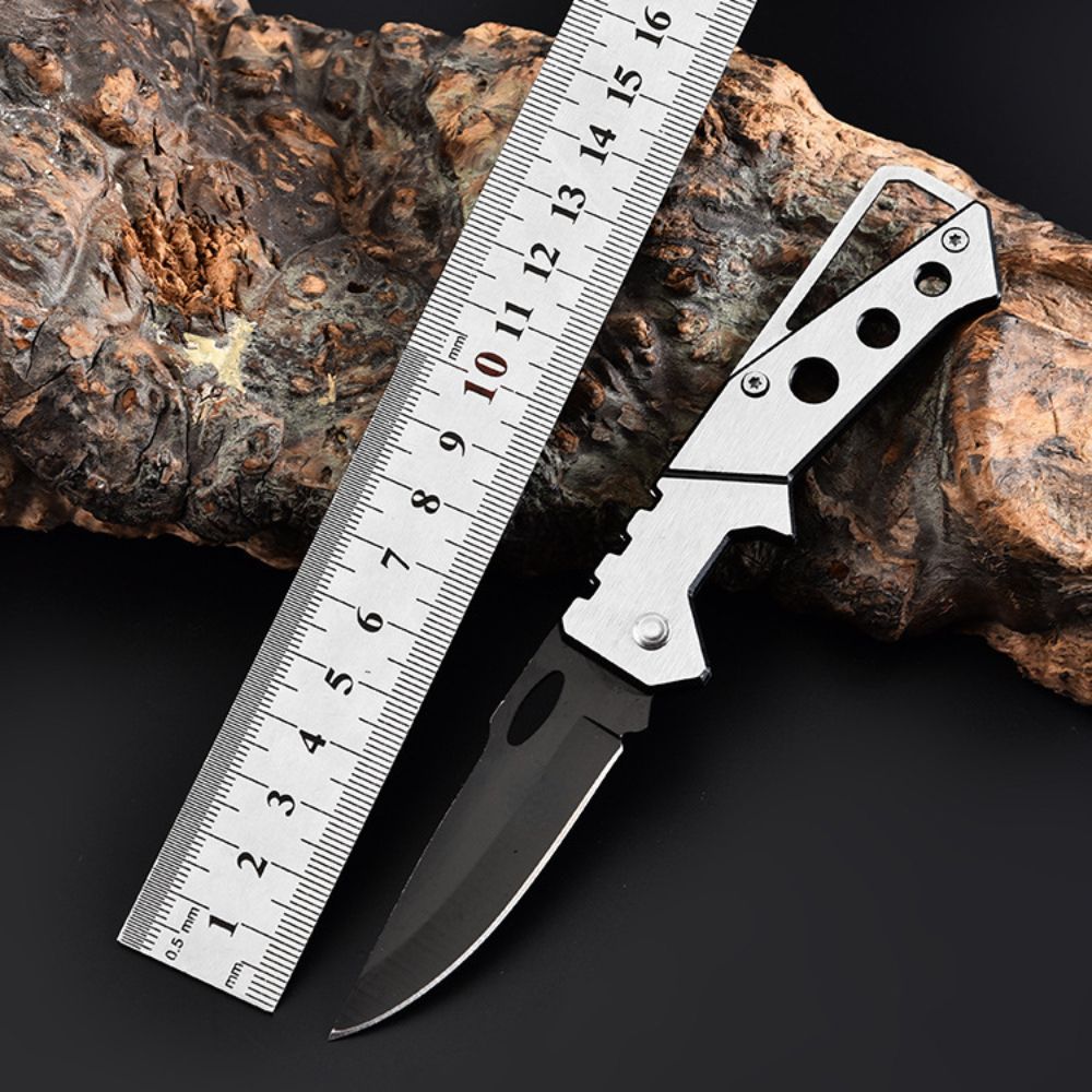 Stainless Steel Folding Knife, Outdoor Camping Hiking Pocket Knife, Self-Defense Folding Mini Knife, Men's Gift