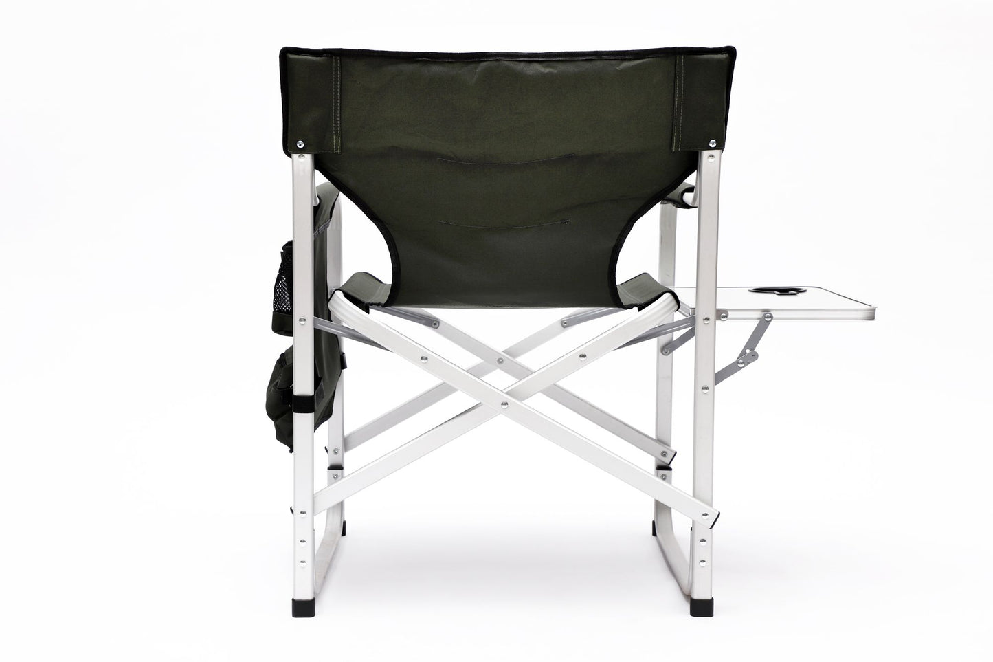 1-piece Padded Folding Outdoor Chair with Side Table and Storage Pockets; Lightweight Oversized Directors Chair for indoor;  Outdoor Camping;  Picnics and Fishing; Green