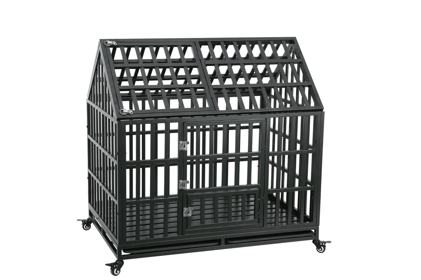 Heavy Duty Dog Cage pet Crate with Roof