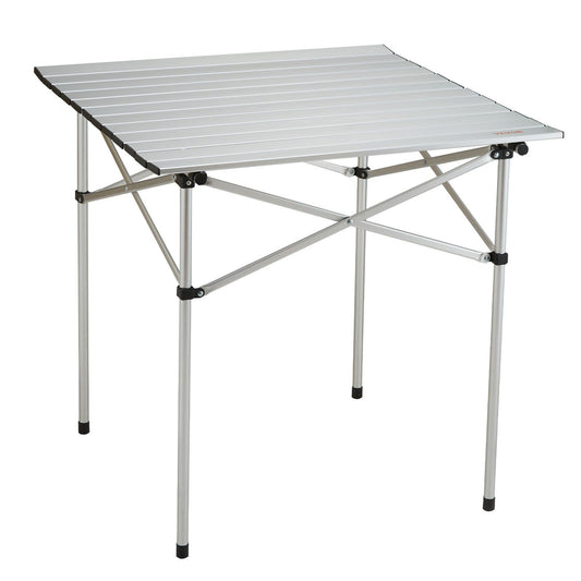 VEVOR Folding Camping Table, Outdoor Portable Side Tables, Lightweight Fold Up Table, Aluminum Ultra Compact Work Table with Carry Bag, For Cooking, Beach, Picnic, Travel, 24x16 inch, Silver