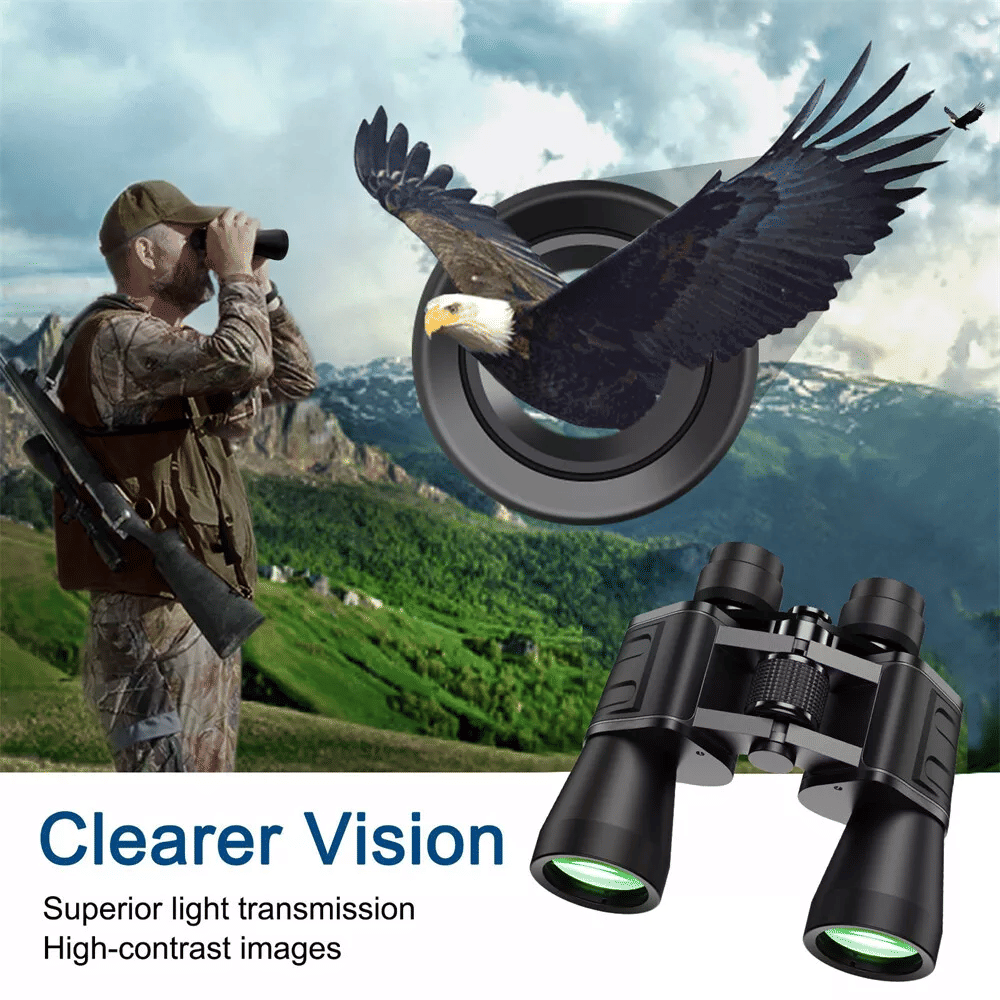 180x100 High Power Military Binoculars Day Night Vision Compact Waterproof Binoculars For Bird Watching Hunting Travel Football Games Stargazing With Carrying Case And Strap